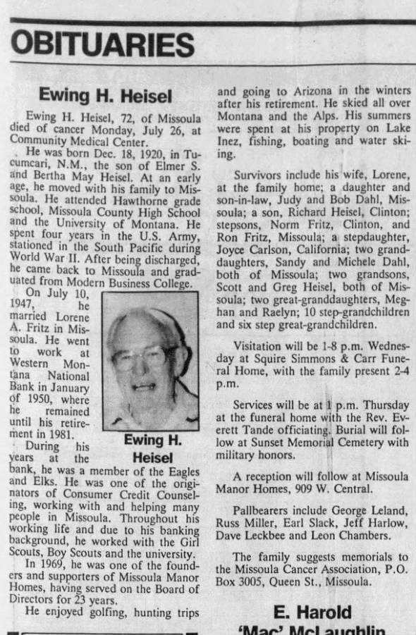 Clipping from The Missoulian